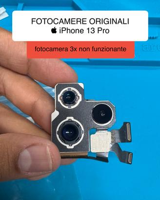 Fotocamere posteriori originali iPhone 13 Pro.