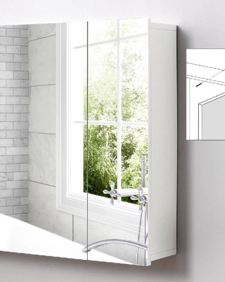 mobile specchio bagno 70x60x15
