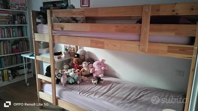 letto castello in legno (no materassi)