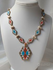 Collana Vintage Artigianale etnica Nativi America