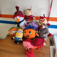 Lotto peluche pupazzi misti mis. S/M