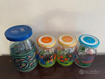 Vasetti vetro by kraft Maionese vintage Anni’80