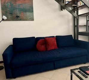 Ikea Friheten, Divano Letto 3 Posti Blu Navy.