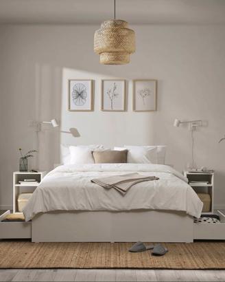 Letto matrimoniale IKEA con 4 cassetti + materasso
