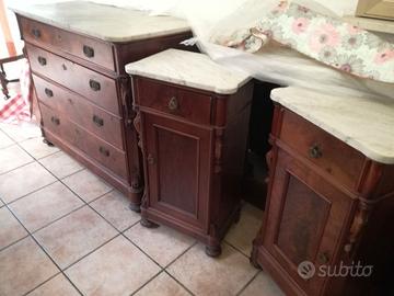 comodini con marmo luigi filippo