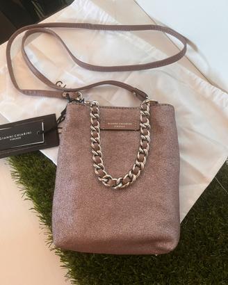 Gianni Chiarini borsa mini pochette bronzo pelle