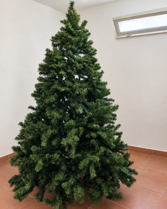 Albero di natale in pvc altezza 210 cm