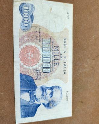 1000 Lire verdi 1 tipo 