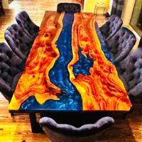 Tavolo legno e resina