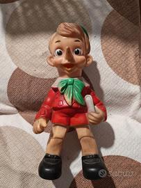 Pinocchio Vintage in Gomma con Fischietto