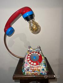 Lampada vintage Disney decoupage