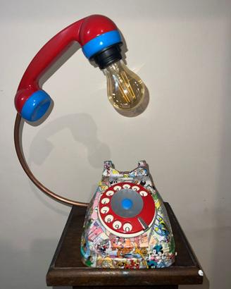 Lampada vintage Disney decoupage