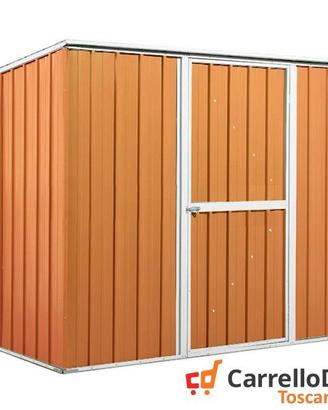 Casetta giardino in Acciaio 260x185 legno chiaro