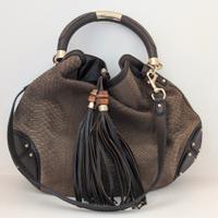 Borsa GUCCI Bamboo Indy Hobo L in vero pitone