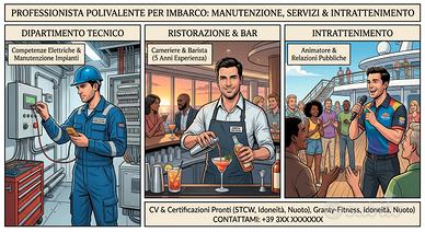 Professionista polivalente per imbarco su nave