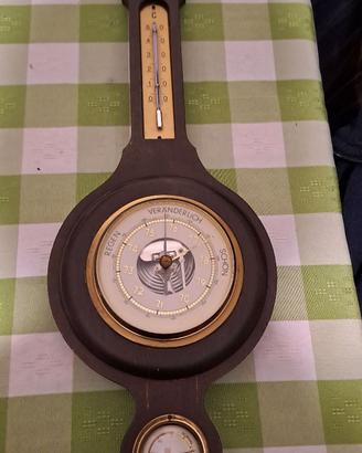 Barometro e termometro in legno massello Vintage