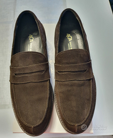 Mocassini camoscio marrone 43