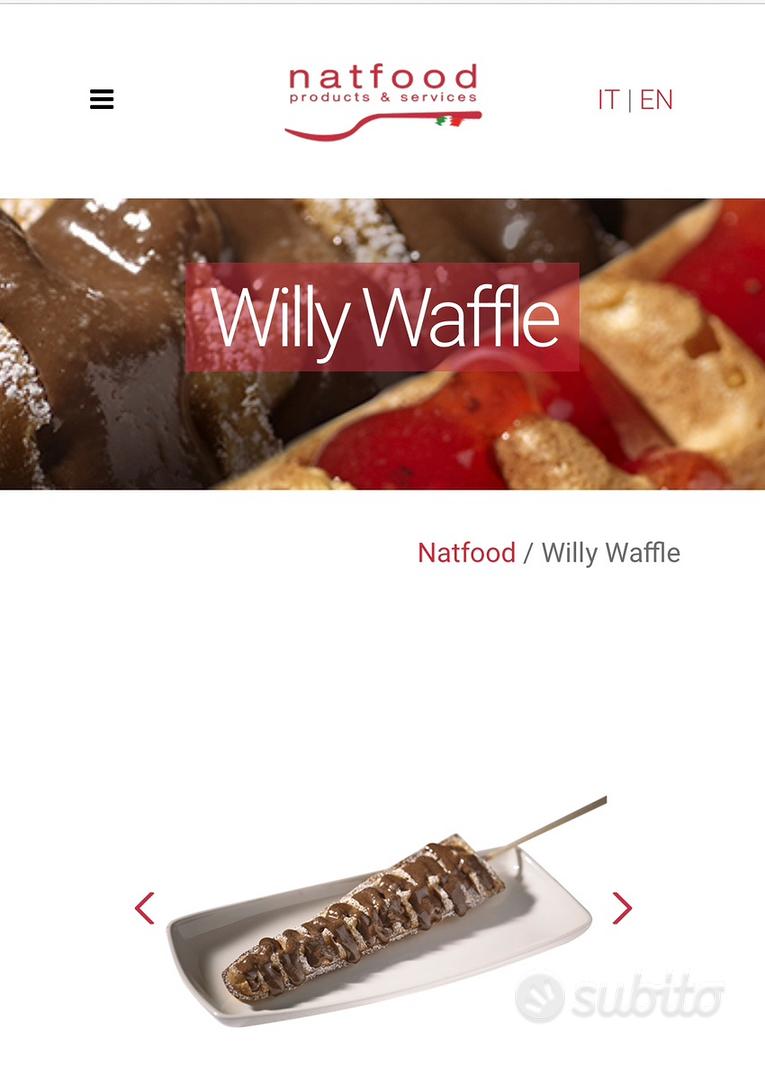 Piastra cottura per willy waffle Natfood