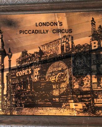 Specchio Serigrafato Vintage "London's Piccadilly