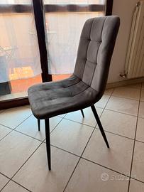 Set 4 sedie grigie
