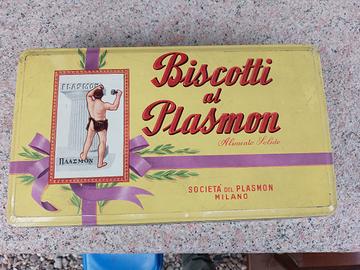 scatola latta biscotti plasmon anni 60 