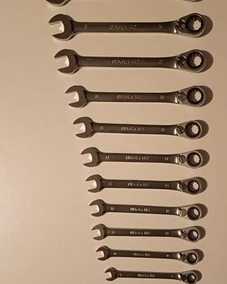 set chiavi combinate a Cricchetto beta 15pz