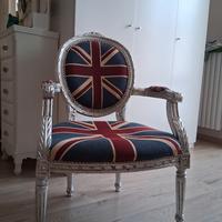 Poltrona stile barocco - bandiera UK