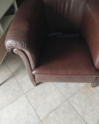 coppia poltrone  club  originali Frau pelle club 