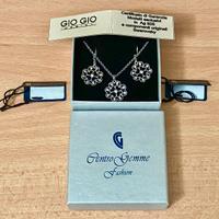 Collana e orecchini da donna in argento 925 set