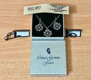 Collana e orecchini da donna in argento 925 set
