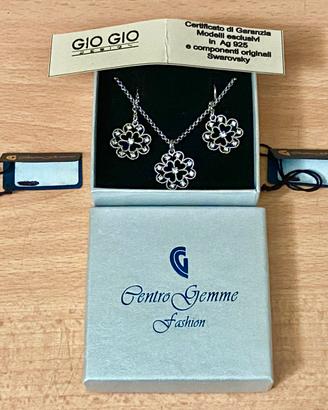 Collana e orecchini da donna in argento 925 set