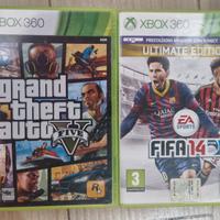 xbox 360 giochi GTA V Fifa Ultimate Edition 