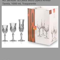 18 Calici 6acqua 6 vino 6 spumante