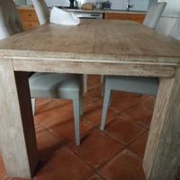 tavolo da falegnameria con 4 sedie