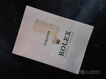 Garanzia Rolex Cartacea originale x Collezionisti