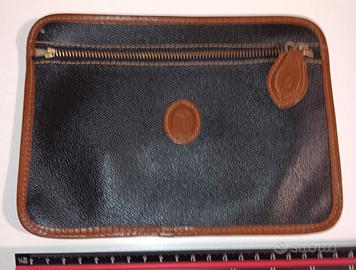 Pochette, Bustina Trussardi con finiture in cuoio,