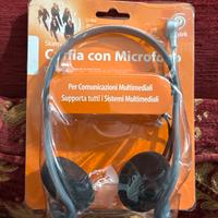 Cuffie con microfono Skintek jack 3.5mm stereo