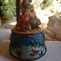 Presepe  in ceramica con carillon