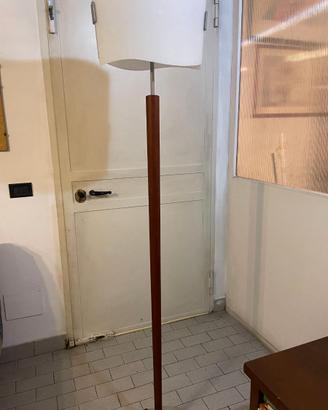 Lampada vintage Vela alogena in legno e vetro