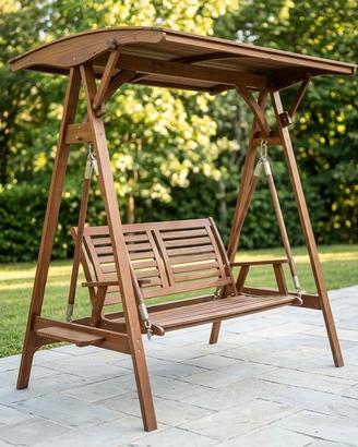 Dondolo da Giardino in Legno Massello