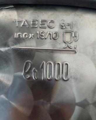 Contenitore inox fiore 1000 LT vino 