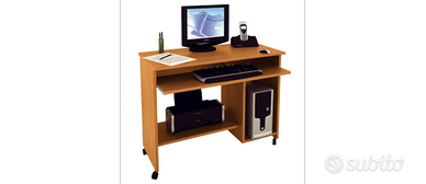 porta computer  color noce chiaro