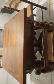 tavolo a libro in legno massello