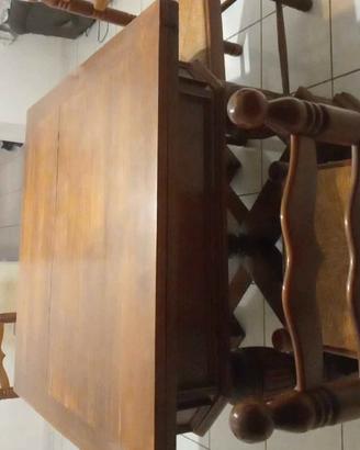 tavolo a libro in legno massello