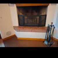 portaceppo, parascintille e set alari per camino