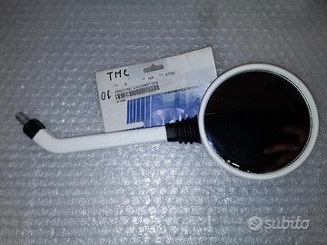 SPECCHIO SPECCHIETTO MOTO FILETTO 10mm BIANCO
