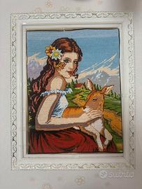 Quadro ricamato a mano