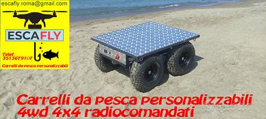 carrello elettrico da pesca 4x4 sabbia surfcasting