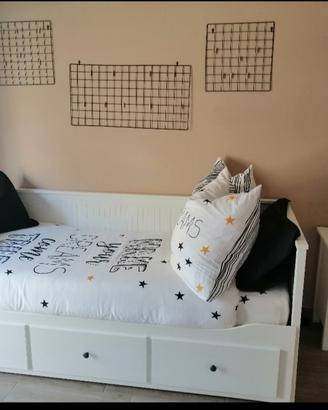 letto divano estendibile con tre cassetti bianco 
