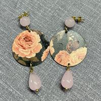 Orecchini pendenti Lebole Gioielli con quarzi rosa